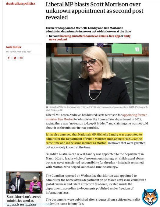 So Michelle Landry was the redacted MP? #auspol #nswpol #LNPCorruptionParty #LNPNeverAgain