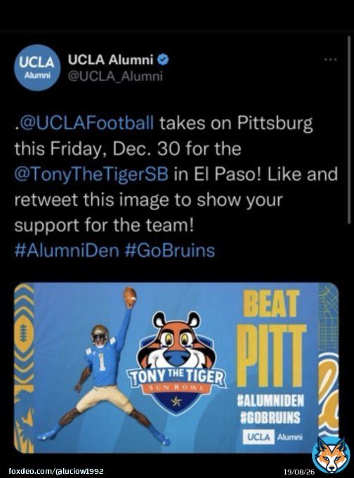 I think you&rsquo;ll remember how to spell Pittsburgh now    @UCLA_Alumni #pitt #H2P #ucla #sunbowl #Pittsburgh