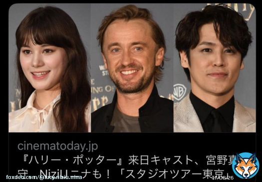 サムネの並び ニナが世界のスター、トムフェルトンと並んでる NiziUの末っ子がHarry Potter の大スターと並んでるよ #ハリポタツアー #スタジオツアー東京 #NiziU #NINA #니나 #ハリーポッター