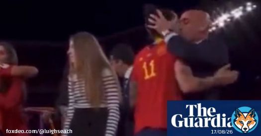 The president of the Spanish football federation, Luis Rubiales, has  come in for criticism after he kissed the forward Jenni Hermoso on the  lips following Spain&rsquo;s 1-0 victory over England in the World Cup final.