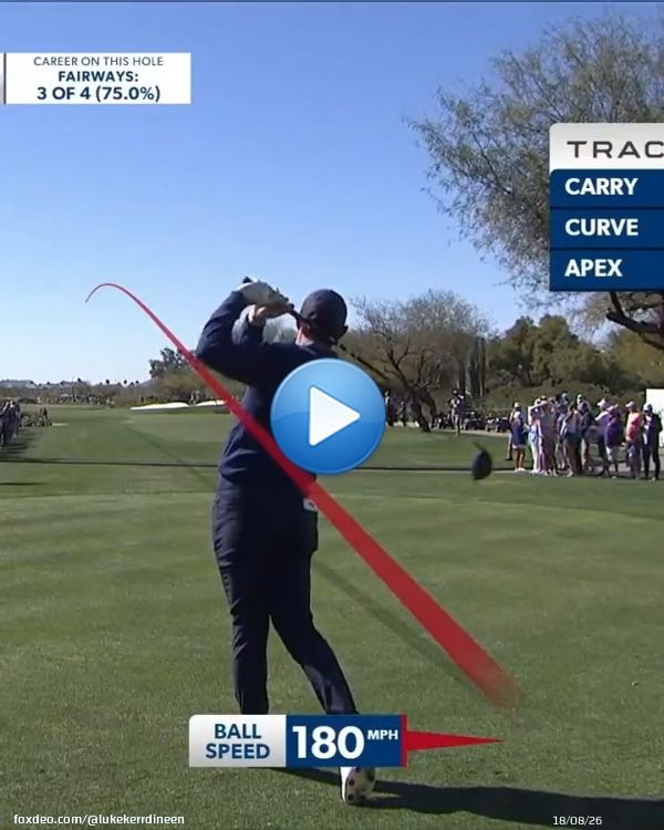 This super low launch, low spin was absolutely sick, honestly maybe one of the coolest shots Rory McIlroy has ever hit.  178 mph ball speed 4.89 Launch Angle (!) 1,741 Spin Rate  41 Foot Apex Height (!!) 1.499 Smash 264 yard carry, 366 total (!!)