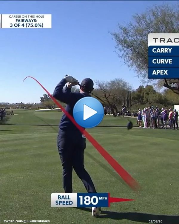 This super low launch, low spin was absolutely sick, honestly maybe one of the coolest shots Rory McIlroy has ever hit.  178 mph ball speed 4.89 Launch Angle (!) 1,741 Spin Rate  41 Foot Apex Height (!!) 1.499 Smash 264 yard carry, 366 total (!!)