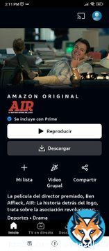 Subieron #AIRMovie a Prime video, excelente servicio