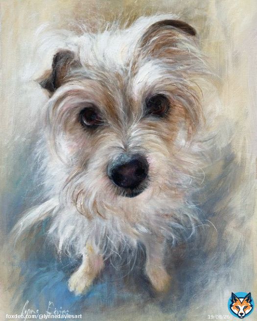 'Poppy' 12 x16'' oil painted commission. Gifted yesterday as a surprise birthday present. Owner delighted  #petportrait #jackrussell #painting #specialgift #doglover #denmead #art #artist #tuesdayvibes