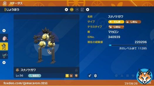 毎日色違いパラドックス配布1日目！ 水曜日の最初に飾るのはスナノケガワ  参加方法 \u2460フォロー(@macaron_0151 ) \u2461このツイートをRT  締切本日23時59分まで！  #ポケモンSV #ポケモン配布  #ポケモン交換