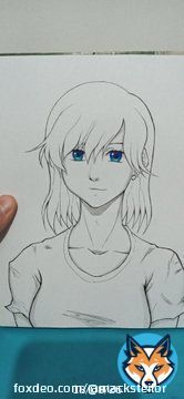 Una buena monaa china~  #draw #drawing #anime #grilanime #ojosazules #blue #ojos #monachina
