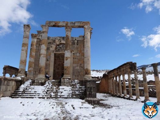 Djemila (S&eacute;tif)  : Le Temple Septimien, d&eacute;di&eacute; &agrave; la Gens Septimania, famille nord-#africaine originaire de Leptis Magna, qui arriva au pouvoir avec Septime S&eacute;v&egrave;re, en 193. Patrimoine mondial de l'@UNESCO  #Wellcome_to_Algeria   #الجزائر  #Alg&eacute;rie  #تبون #حابين_ياكلونا