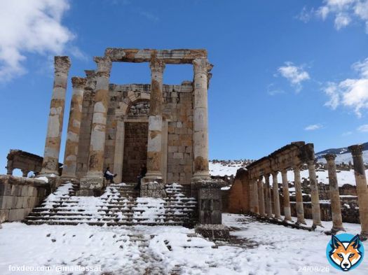 Djemila (S&eacute;tif)  : Le Temple Septimien, d&eacute;di&eacute; &agrave; la Gens Septimania, famille nord-#africaine originaire de Leptis Magna, qui arriva au pouvoir avec Septime S&eacute;v&egrave;re, en 193. Patrimoine mondial de l'@UNESCO  #Wellcome_to_Algeria   #الجزائر  #Alg&eacute;rie  #تبون #حابين_ياكلونا