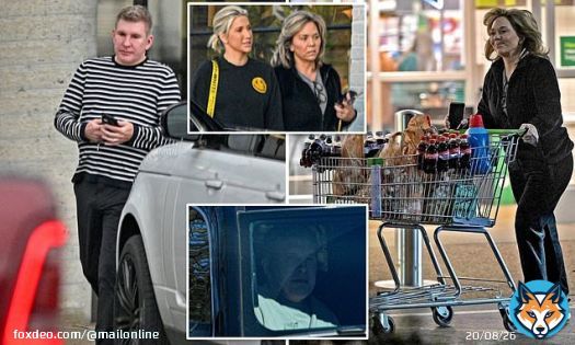 Todd and Julie Chrisley seen doing chores before reporting to prison