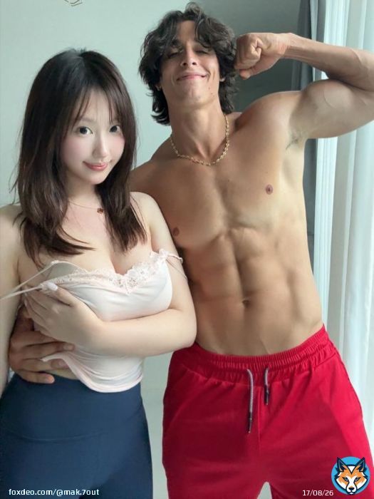 Photo by مكحوت on February 14, 2026. May be an image of one or more people, biceps, hair, underwear and text.