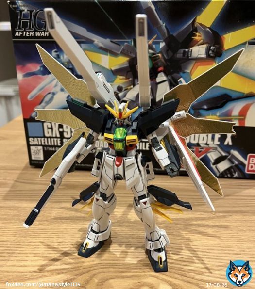 #今月作ったプラモ晒そうぜ  飛駆鳥大将軍（記念すべき３００体！） 鉄機武者鋼丸（中古リペア） 麒麟の神器（追加強化パーツ） ガンダムダブルエックス  ちょっとずつ積みプラを崩していきます #ガンプラ
