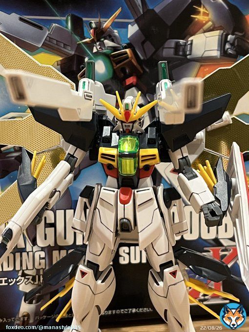 HGガンダムダブルエックス完成しました  ツインサテライトキャノンめっちゃデカくてカッコイイ  １つ残念なのは、ビームライフルの先端を紛失してしまったことかな  そこまで気にならないけど悲しいです ランナー触ってる時に取れて無くなったのかな？  #ガンプラ #ガンダムX