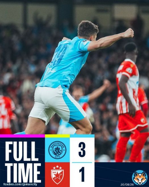 FULL-TIME | Three points secured on opening night!    3-1  #ManCity