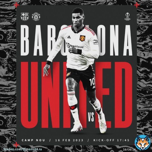 MATCHDAY!  'Барселона' - 'Манчестер Юнайтед'  Турнир: Лига Европы, 1-й стыковой матч  Стадион: 'Камп Ноу', Барселона, Испания  Начало матча: 17:45 (Манчестер) - 20:45 (Москва)  Трансляции: МАТЧ!, beIN Sports 1, BT Sport 2  ПРЕВЬЮ К МАТЧУ: