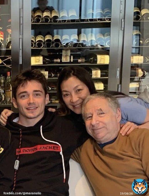 Charles Leclerc, Jean Todt, and Academy Award winner Michelle Yeoh