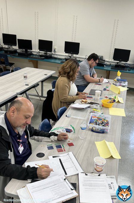These awesome math teachers from @YWSteamPrepNT participated in my Algebra Tiles training this week.   -Understanding #CRA approach for secondary standards, #ResearchBased transfer of conceptual understanding to abstract skills, #growthmindset & #productivestruggle  #WeR19