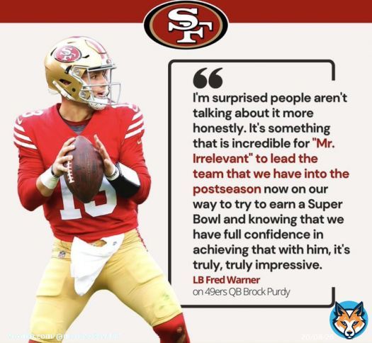 Brock Purdy: First rookie QB to start a playoff game in #49ers History! #SEAvsSF  #WeGotYaBack l #LFG l #BBNG l #FTTB