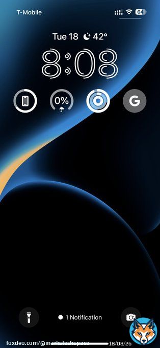 I love this wallpaper.  Snagged from Aaron&lsquo;s latest video, wallpaper by Hk3ToN  #iOS161 #iPhone14Pro