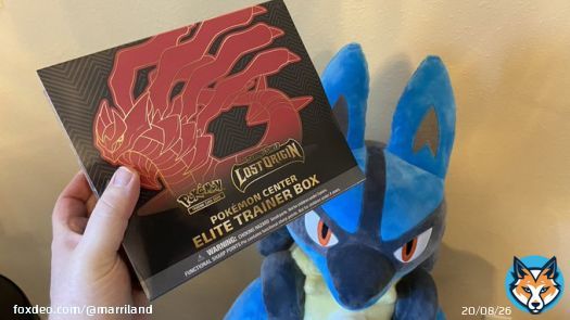 Lucario is excited for what arrived today! Got my Pok&eacute;mon Center Elite Trainer Box for #PokemonTCG Lost Origin!  Really glad it arrived on launch day, too!   Looking forward to checking out this version to see what it&rsquo;s all about. I&rsquo;ll have a video up on it sometime soon!