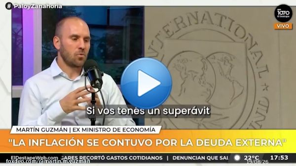 Martín Guzmán explica la diferencia entre deuda pública y deuda externa. Su punto clave para el debate económico: la deuda externa de Argentina está aumentando.