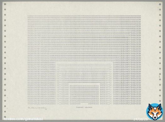 After seeing Frederick Hammersley's 1969 'Computer Drawings' at LACMA this week, I went down a rabbit hole of computer archeology.
