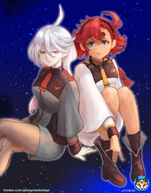 #水星の魔女 #ミオリネ #スレッタ  ようやく見たんだけど、Ⅰ期の終わり方衝撃でした。だってあんなに結婚、結婚飛び交ってなんてアニメなんだろうって笑いながら見てたのに。