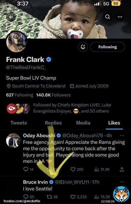 Does soon-to-be former #chiefs DE Frank Clark wanna go home to the #seahawks ?