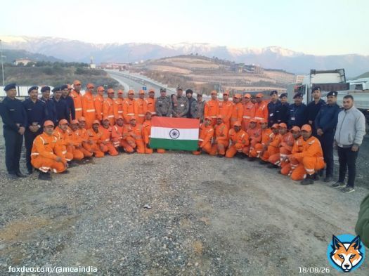 Final NDRF team under #OperationDost returns home from T&uuml;rkiye.   3 Teams of 151 @NDRFHQ personnel & dog squads extended assistance to earthquake affected T&uuml;rkiye.   Teams executed search, rescue & relief operations including life detection in 35 worksites of Nurdağı & Antakya.