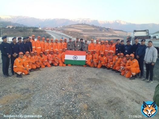 Final NDRF team under #OperationDost returns home from T&uuml;rkiye.   3 Teams of 151 @NDRFHQ personnel & dog squads extended assistance to earthquake affected T&uuml;rkiye.   Teams executed search, rescue & relief operations including life detection in 35 worksites of Nurdağı & Antakya.