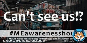 These days I woke up from a dream: I was shopping in a small grocery store. In the next moment I realized that in reality I have not been able to do this for more than 2 years. It is these little things that show me how much I have actually lost to #MECFS. #MEawarenesshour