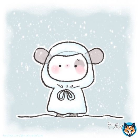 ぽんちゃん おそとにいるひと しんぱい&hellip; きをつけて かえってきてね  #大雪警報 #めいけんぽん #ゆるいイラスト
