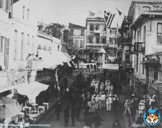 On the Golden Horn (now Hali&ccedil;) the Greek quarter of Istanbul, Turkey, ca. 1915-1920.