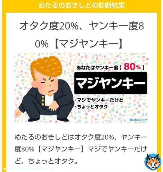 #あなたはオタクかヤンキーか ちょっとオタク笑
