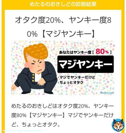 #あなたはオタクかヤンキーか ちょっとオタク笑