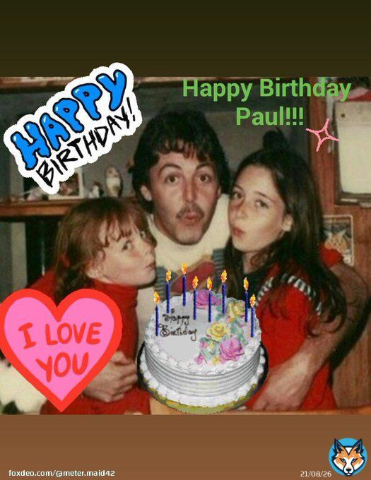 HAPPY BIRTHDAY PAUL!!!!  Have a great day!!  I LOVE YOU!!!!  @paulmccartney #PaulMcCartney #happybirthdaypaulmccartney #happybirthdaypaulmccartney #freshenuptour #egyptstation #egyptstationpaul @StellaMcCartney @maryamccartney