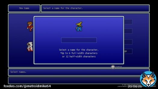 More than 4 characters long? Whoa. Big QoL improvement. lol #FinalFantasy #NintendoSwitch