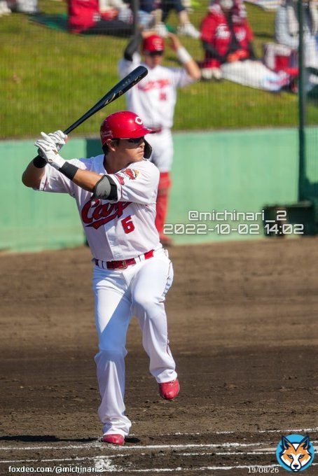 これが広島東洋カープとしての最後の打席。背番号５ 長野久義 20221002 由宇練習場