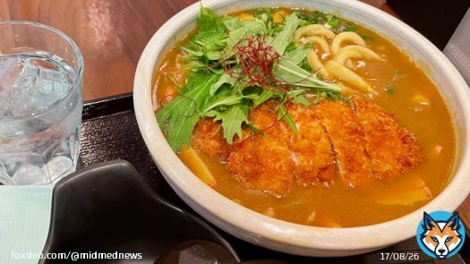 #過去のたべもの画像  カツカレーうどん。 ( ﾟДﾟ)＜ #あした葉なかやのうどんはウマい! #カレーの日 #カレーから日本を考える #スタバ
