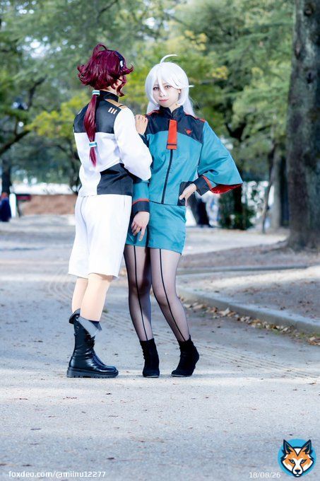 【Cosplay】  機動戦士ガンダム 水星の魔女 スレッタ(@esa_ha_osakana) ミオリネ(@miinu12277 )  ──────────── Photo&hellip;KAZUYA.Kさん (@KAZUYAK4 )  #アコスタ鶴舞