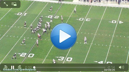 This play...4th & 10...in the closing minutes. Marcus Jones is lined up way off Mack Hollins. Hollins is able to get Jones to flip his hips and boom, breaks it off for an easy pitch and catch conversion. Hard one to explain. #Patriots