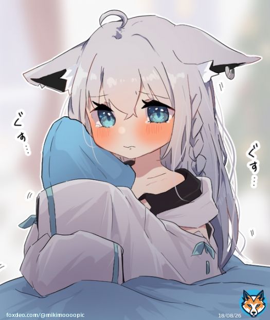 サンタさんが来ないんじゃないかと不安になるフブキちゃん   #絵フブキ
