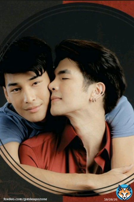 MileApo in Love frame ! I remember the part which porsch call him a wolf and he sniffed his scent ! #KinnPorscheEP5  #MileApo  #apocolleagues  #GreenyRose  #MilePhakphum  #Nnattawin