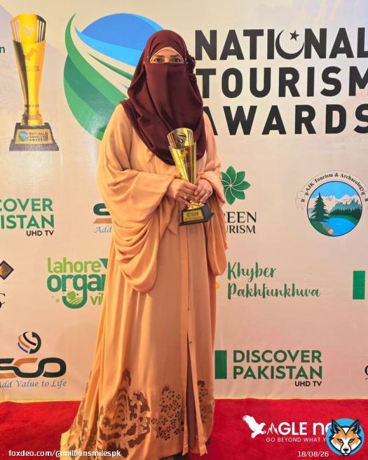 Ms. Umme Muhammad CEO Eagle Nest by Million Smiles has Won the 'National Award' in recognition of the Leadership, Wellness & Mental Health initiatives by EAGLE NEST. EAGLE NEST has become Pakistan's 'FIRST NATIONAL AWARD WINNING' Leadership Bootcamp camp & Wellness Retreat.
