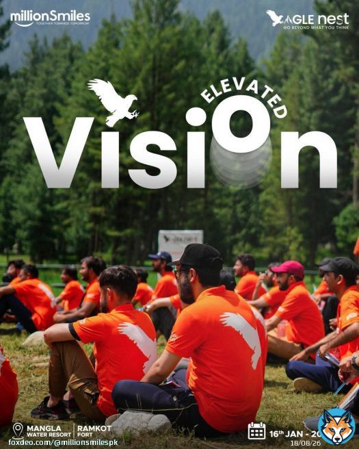 Evaluating Vision, Shaping the Future of Our Young Eagles. پرواز ابھی باقی ہے، آسمان اور بھی ہیں۔ Surrounded by diverse youth from across Pakistan, every Eagle gains perspective, clarity, and the confidence to translate vision into reality.