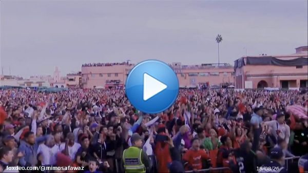 Scenes in Marrakesh as Morocco  made #FIFAWorldCup history.   Dima Maghrib.