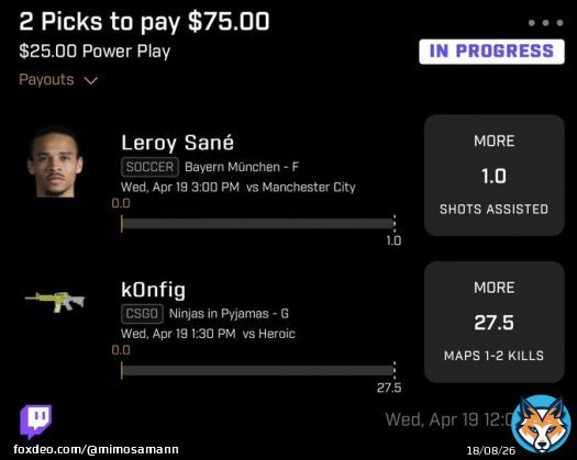 Since Brunson & Benzema sold yesterday.  Sane pushed this in 1/6 & over in 4/6 UCL games only missing this in one UCL game this season. Bayern down at home I like this spot.  #PrizePicks #GamblingTwitter #dfs #UCL
