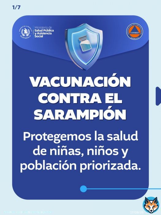 Mantenernos informados y actuar a tiempo ayuda a cuidar a la población. La vacunación contra el sarampión forma parte de las acciones que se impulsan para la protección de las familias.