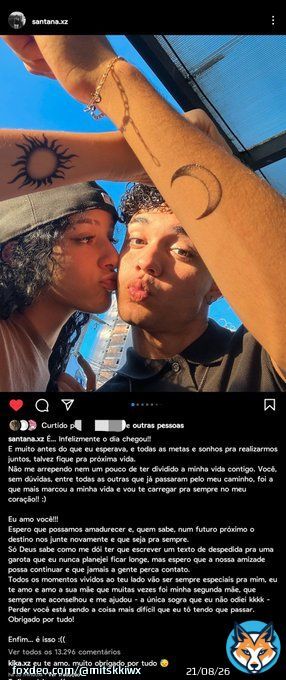 N&atilde;o acredito q a Kika e o Santana terminaram, s&eacute;rio q dor, nunca q eu ia esperar por isso, eles waaaaa