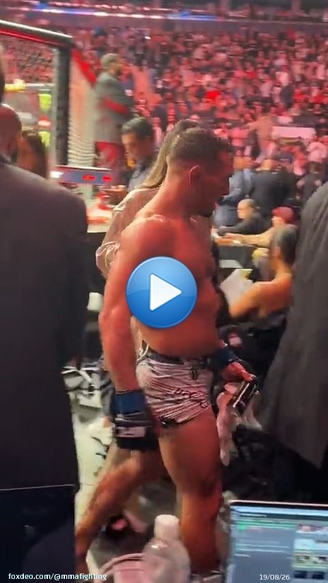 Michael Chandler exits after his war against Dustin Poirier at #UFC281