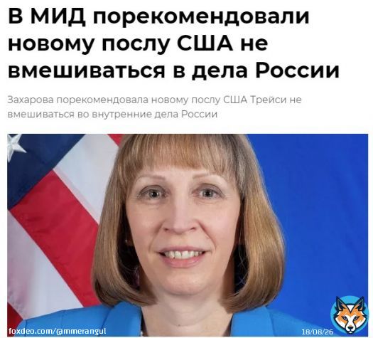 Никогда раньше такого не было  'Мы надеемся, что нынешний посол учтёт ошибки одного из своих предшественников, ныне уже патентованного русофоба Макфола&hellip;Вмешательство в наши внутренние дела под вывеской работы с гражданским обществом мгновенно превратило этого персонажа в изгоя.'